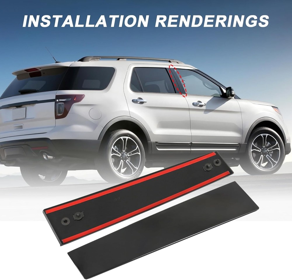 926-449,Driver and Passenger Side Glass Trim on B-pillar for Ford Explorer 11-16