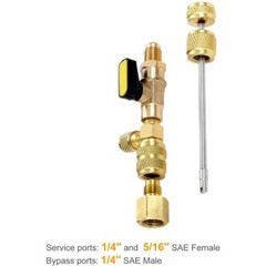 HVAC Tool AC Schrader Valve Core Remover Dual Size 1/4 & 5/16 Port Installer NEW