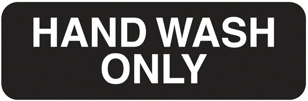 Vollrath Company 4530 Wash Hands Sign, 4504 Black “HAND WASH ONLY” Sign