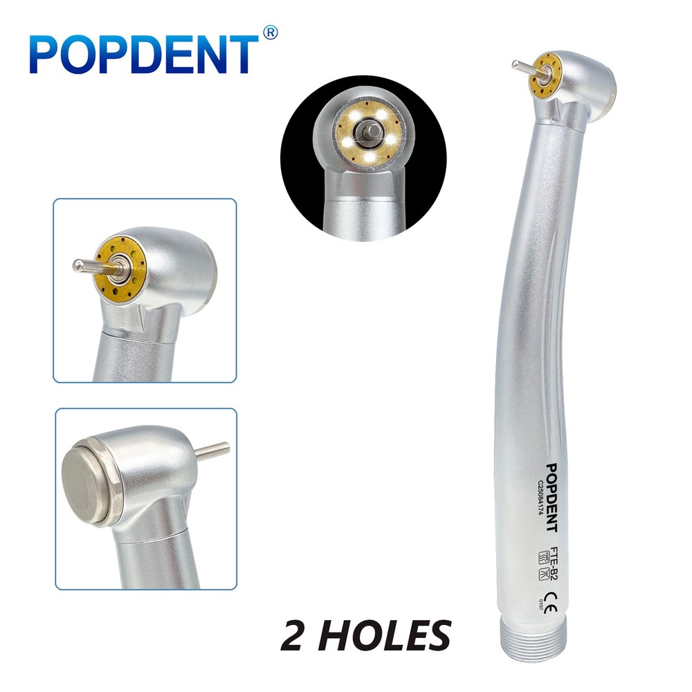 POPDENT 5*Bulb Dental 5LED E-Generator High Speed Handpiece Air Turbine 2/4Hole