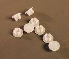 8 Pack Off White Plastic 3/8″ Hole Plugs HPW375