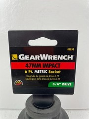 47mm Gearwrench Impact Socket, Shallow Well, 3/4″ Drive, 6-Point, # 84858