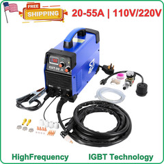 Plasma Cutter,CUT50 55Amp 110V/220V Dual Voltage IGBT Cutting Machine, 50/60Hz