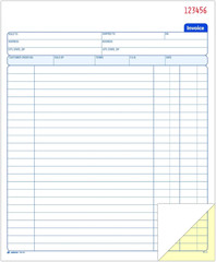 Invoice Book, 8-3/8 X 10-11/16 Inches, 2-Part, Carbonless, White/Canary, 50 Sets