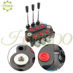 3Spool 25GPM 3000PSI Monoblock Hydraulic Directional Control Valve Double Acting