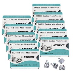 Brackets De Ortodoncia Dental Monoblock MIM Mini Roth.022 Con Ganchos 345 AZDENT