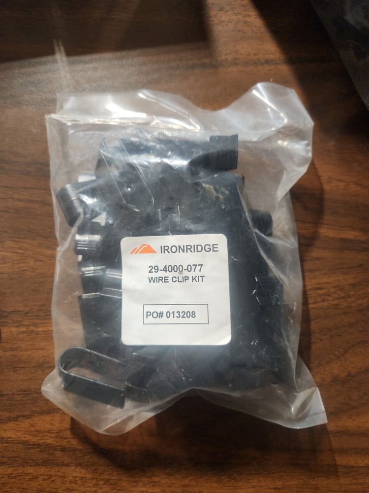 Ironridge wire clip kit rev. C. 29-4000-077 20 pieces Solar Panel Wire Clips