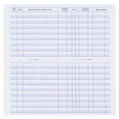 20 Pack Checkbook Register Check Registers for Personal Blank Ledger Transaction