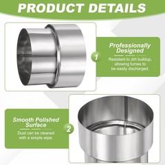 PATIKIL 4″ ID to 3.5″ OD Exhaust Adapter Reducer Connector, Universal Stainless