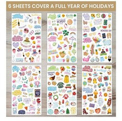 bloom daily planners New Holiday Seasonal Sticker Sheets 6 Sheets 250+