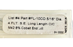 5/16 COBALT 4 FLUTE LONG END MILL MADE IN UNITED KINGDOM NEW 1 PIECE
