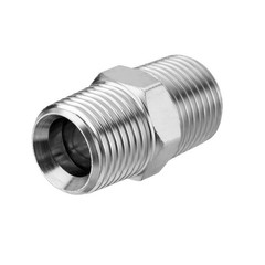 10 Pack Hydraulic Hose Adapter Fittings: 1/2″ NPTF Male x 1/2″ NPTF Male w/Cover