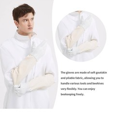 Full Body Beekeeping Suit Set w/ Detachable Ventilated Veil & Free Gloves Unisex