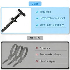 100 PCS Nylon Universal Cable Tie Buckle+Heavy Duty Self-Locking Zip Ties Holder