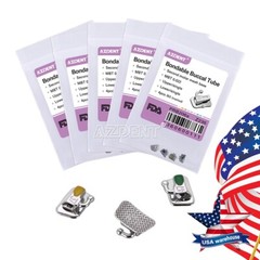 200X AZDENT Dental Orthodontic Buccal Tubes 2nd Molar Non-Conv Bondable MBT.022