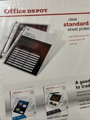 Sheet Protectors 100ct Standard Weight 2.4mil Clear 8.5″x11 & 3 Ring Off.Dep. 🎁