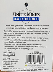 Uncle Mike’s Nylon Black Deluxe Car Seat Organizer 52562 NEW 14″ x 12.5″ x 8.5″