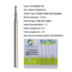 Wave Dental Carbide Burs Surgical Bur 25mm Friction Grip FG High Speed 702 701