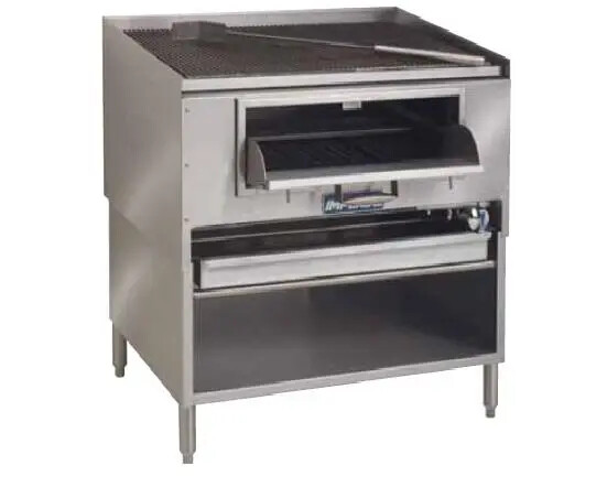 Imperial MSQ-48 48″ S/s Gas Mesquite Wood Broiler w/ 1 Frt. Burner & Chute