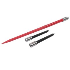 Hay Spear Attachment 49″ With 2 Stabilizer Spears 3000 Lbs Capacity Bale Forks