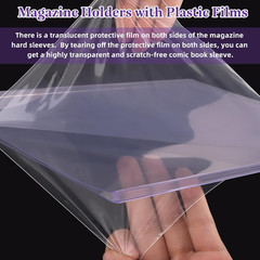 4 Pack Hard Plastic Magazine Protectors, Clear Magazine Display Sleeves Premi…