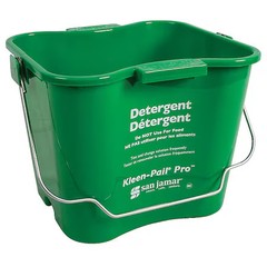 Kleen-Pail Kpp196gn 1 1/2 Gal Curved Rectangular Bucket, Green, Polypropylene