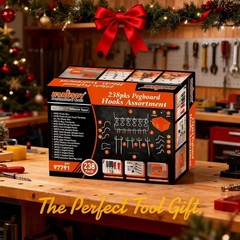 Rust Resistant 238 PCS Pegboard Hooks Assortment – Perfect for Home Organization