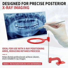 10PCS Dental X-Ray Aiming Ring Kit for Bitewing Imaging, Red, Fully Autoclavable