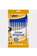 Lot of 8 BLUE Bic Cristal Ballpoint Pens 1.6mm, Xtra-Bold