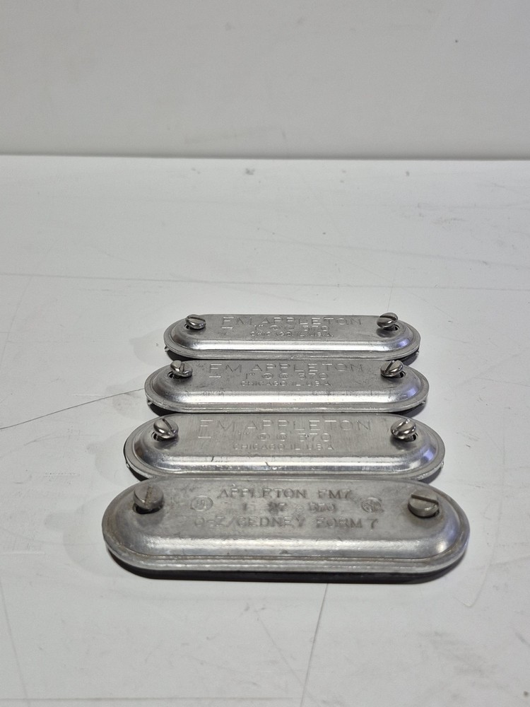 Lot Of 4 Appleton 1″ Conduit Body Covers 370 Series Rigid