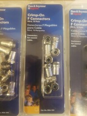 PASS & SEYMOUR RG6-10V CRIMP-ON F-CONNECTOR 50 PCS. 5 PACKS OF 10 PER CASE