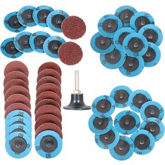 51 Pcs 2″ 36 60 80 120 240 Grit Change Sanding Discs Roll Lock Die Grinder Discs