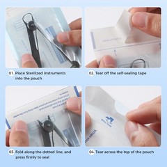 200pcs/Box Self-sealing Sterilization Autoclave Pouches Bags