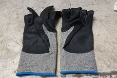 Showa 386M-07-V 72 Pairs Size M / Size 7 Black/Gray Coated Gloves