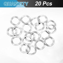 20Pcs 0.71″x0.47″x0.01″ 304 Stainless Steel Wave Spring Washer