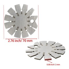1 PCS Brushed Silver 15-120 Degree Bevel Gauge, Stainless Steel Axe Angle Gau…