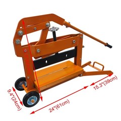 Paving Tool Walkway Bricks Splitter Cutter w/Wheels 0-15.7in Cutting Width
