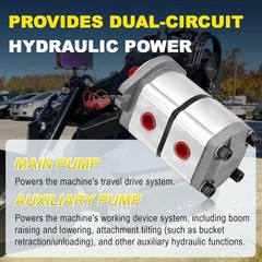 New Two-Section Hydraulic Gear Pump PGP51088G3LP For Skid Steer Loader KTT23 AGT