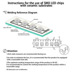 100 PCS 3030 SMD LED Diode Lights White HCRI Bright Bulb Electronic Chip