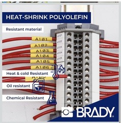 Brady M21-375-C-342 Heat Shrink Tubing For M210, M210-LAB, M211, BMP21-PLUS More