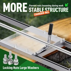 Portable Chainsaw Mill 14″-48″ Chain Saw Mill Aluminum Steel Planking Lumber