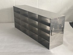 Lab 16-Place 4×4 Array Horizontal Freezer Rack w/ Side Handles Fits 5x5x2” Boxes