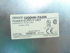 OMRON SYSMAC C200 POWER SUPPLY MODULE, 2PCS C200HW-PA204