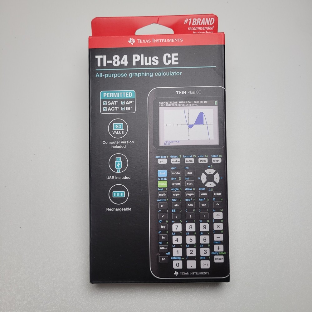 Texas Instruments TI-84 Plus CE Graphing Calculator Color Backlit SAT ACT AP