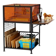 Laser Engraver Enclosure Cabinet with Exhaust Fan 6000RPM & Foldable Panel