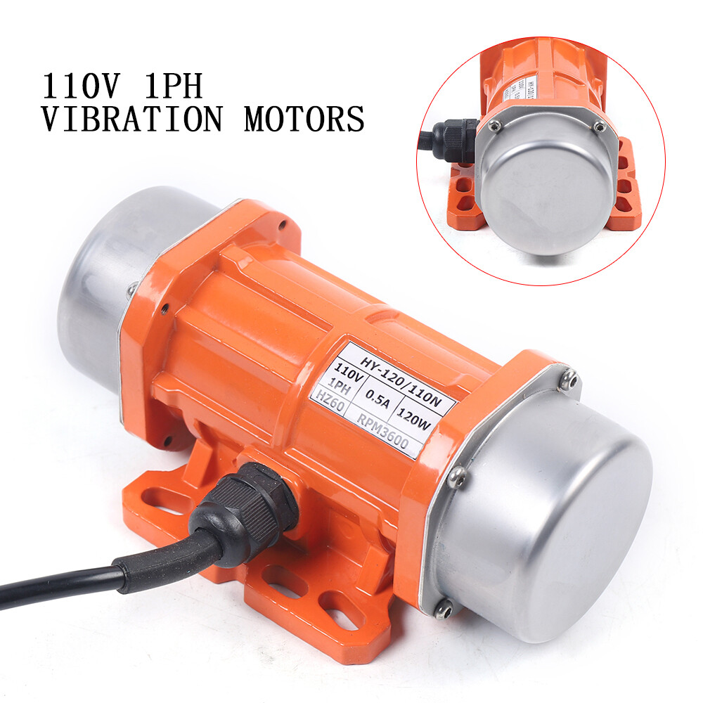 110V 120W Industrial Vibration Motor 1 Phase For Vibrating Screen W/ Controller