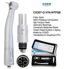COXO Dental Fiber Optic High Speed Handpiece CX207-G KAVO NSK Coupler 4 6 Hole