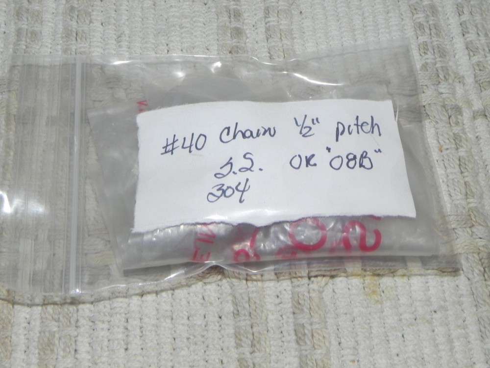 4 #40 ANSI SUS-304 Stainless Steel 1/2″ Pitch CONNECTING LINK