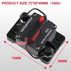 Waterproof Car Circuit Breaker Fuse Reset 30-300 Amp 12V-48V DC Car Boat Auto US