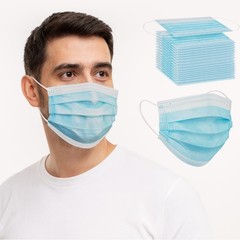50/100/200 Pack Disposable Face Mask Ear loop Non Surgical Mouth Cover Masks